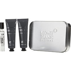 MONT BLANC EXPLORER by Mont Blanc   EAU DE PARFUM 0.25 OZ MINI & AFTERSHAVE BALM 1 OZ & SHOWER GEL 1 OZ & TRAVEL POUCH