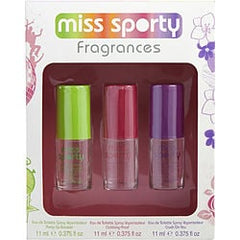 MISS SPORTY VARIETY by Miss Sporty   PUMP UP BOOSTER & CLUBBING PROOF & CRUSH ON YOU AND ALL ARE EDT SPRAY 0.37 OZ MINI