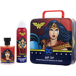 WONDER WOMAN by Marmol & Son   EDT SPRAY 3.4 OZ & DEODORANT SPRAY 5 OZ & LUNCH BOX