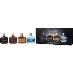 JOHN VARVATOS VARIETY by John Varvatos   4 PIECE WITH JOHN VARVATOS & JOHN VARVATOS VINTAGE & JOHN VARVATOS ARTISAN & JOHN VARVATOS ARTISAN BLU AND ALL ARE EDT 0.5 OZ